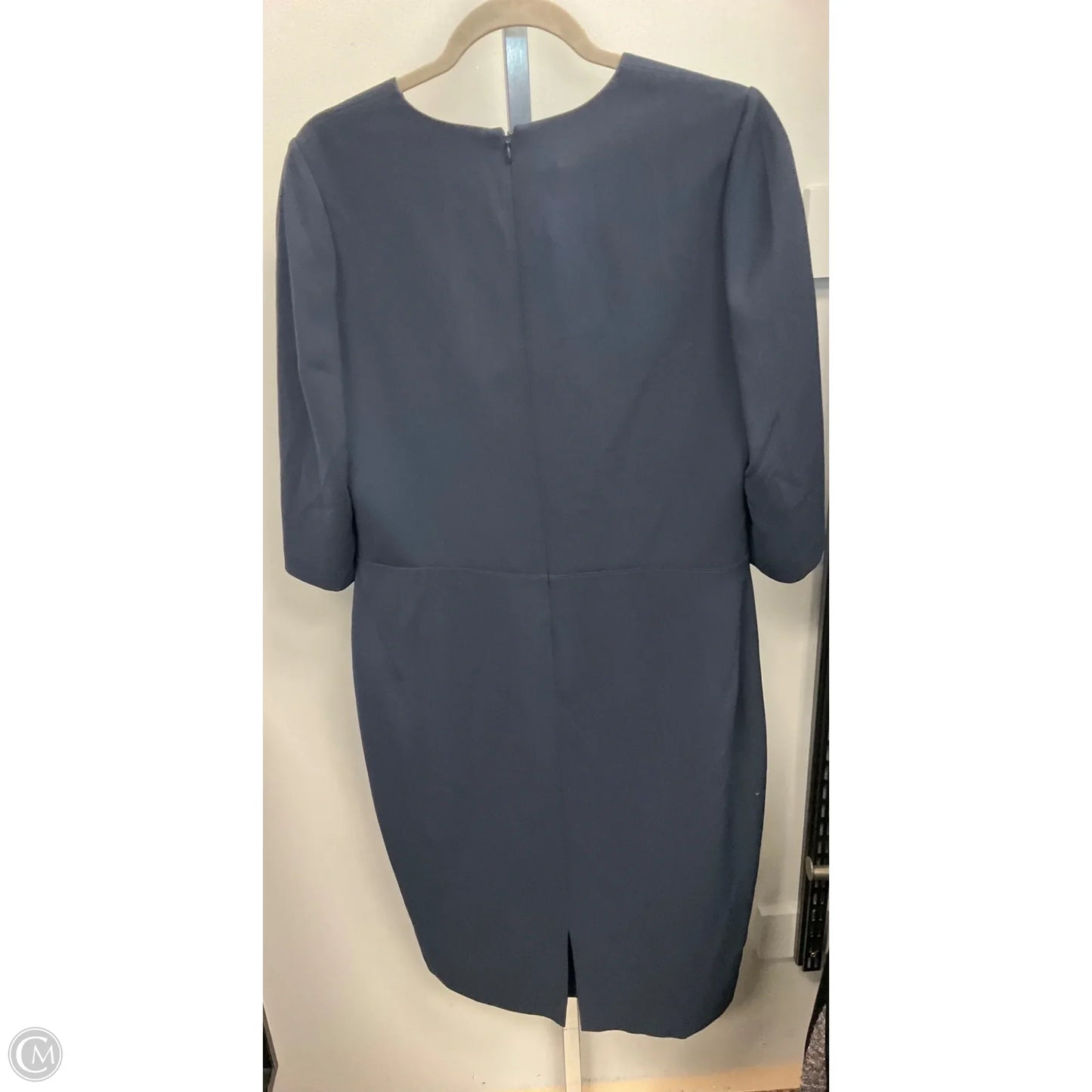 Dress Designer By Lafayette 148 In Navy, Size: 12