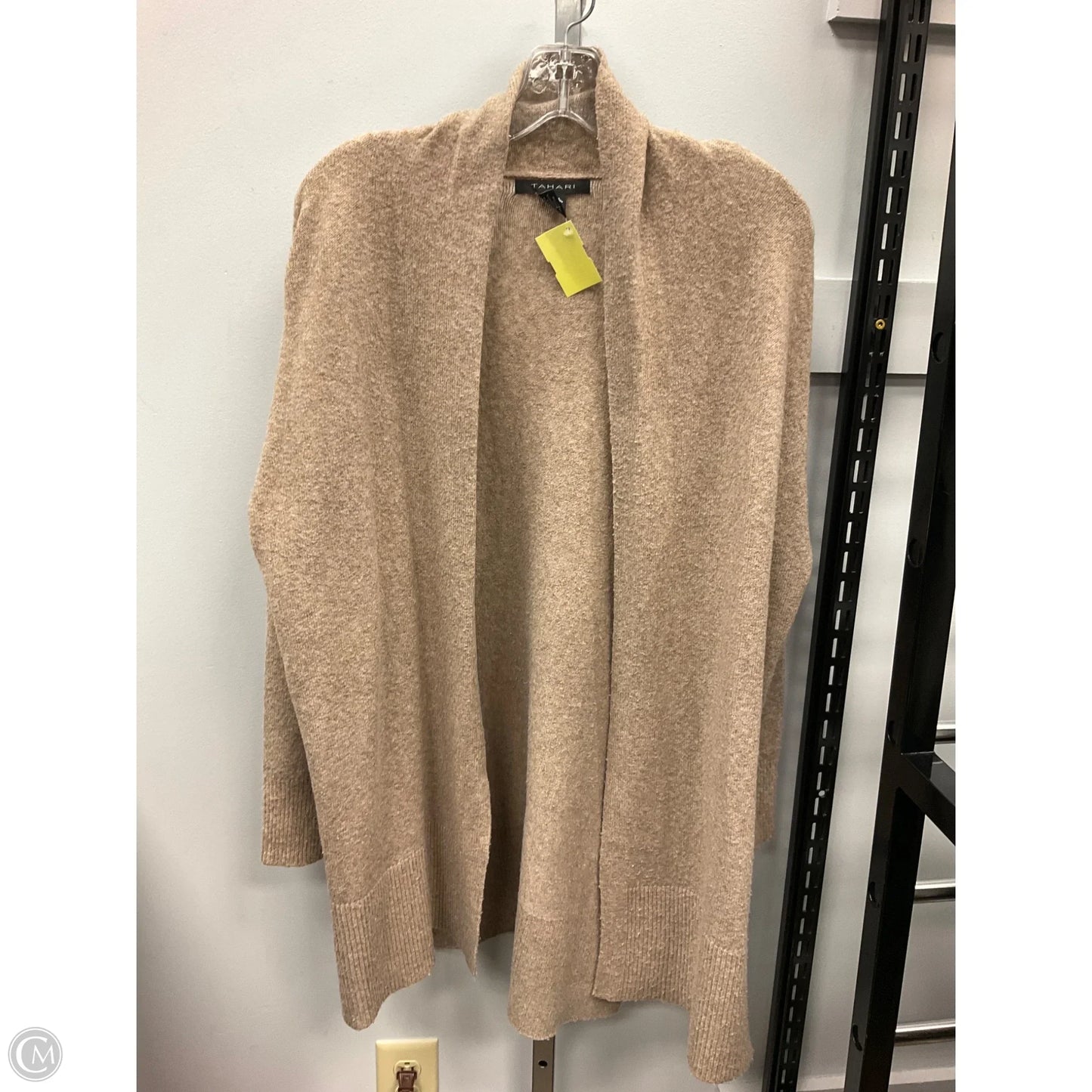 Sweater Cardigan By Tahari In Beige, Size: S