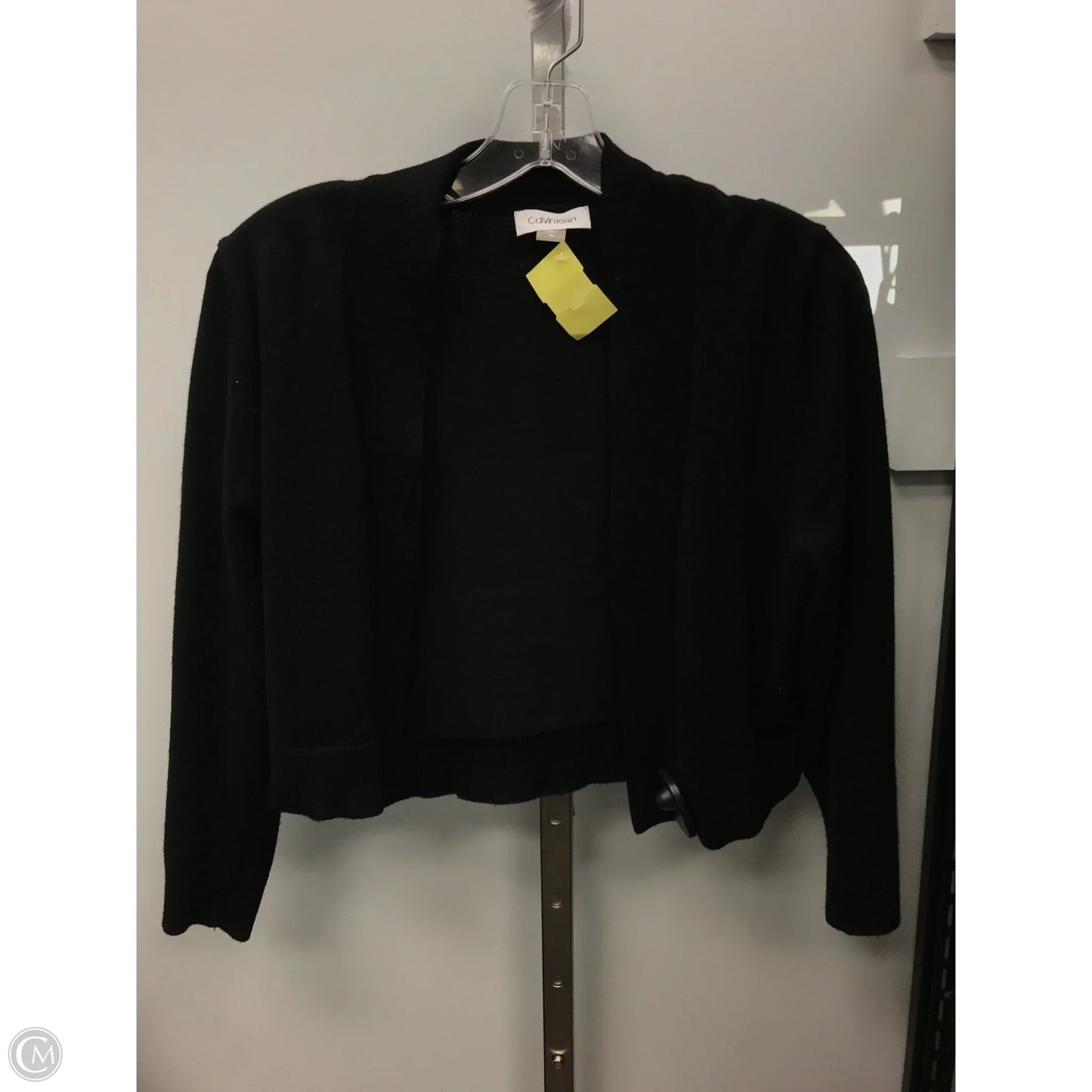 Sweater Cardigan By Calvin Klein In Black, Size: M