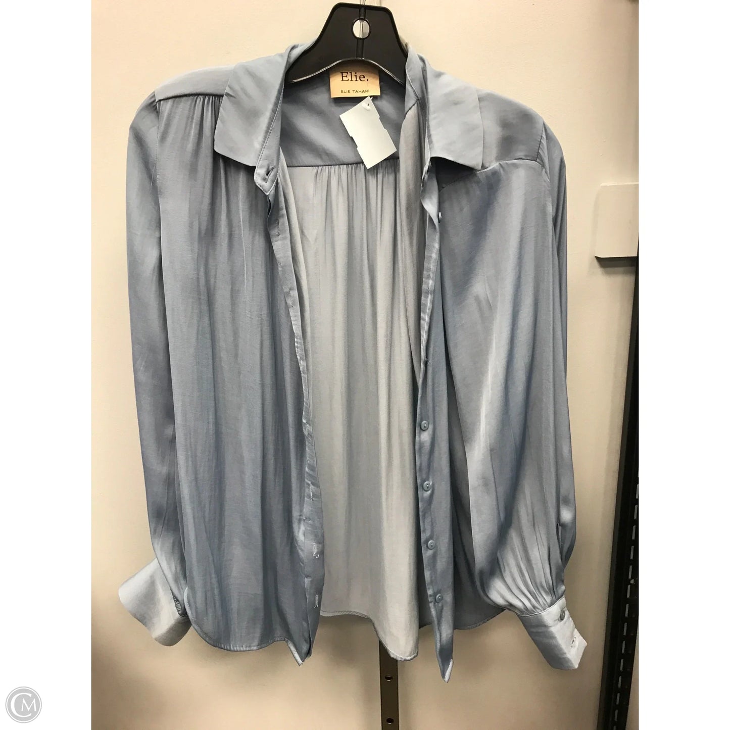 Blouse Long Sleeve By Elie Tahari In Blue, Size: Xs