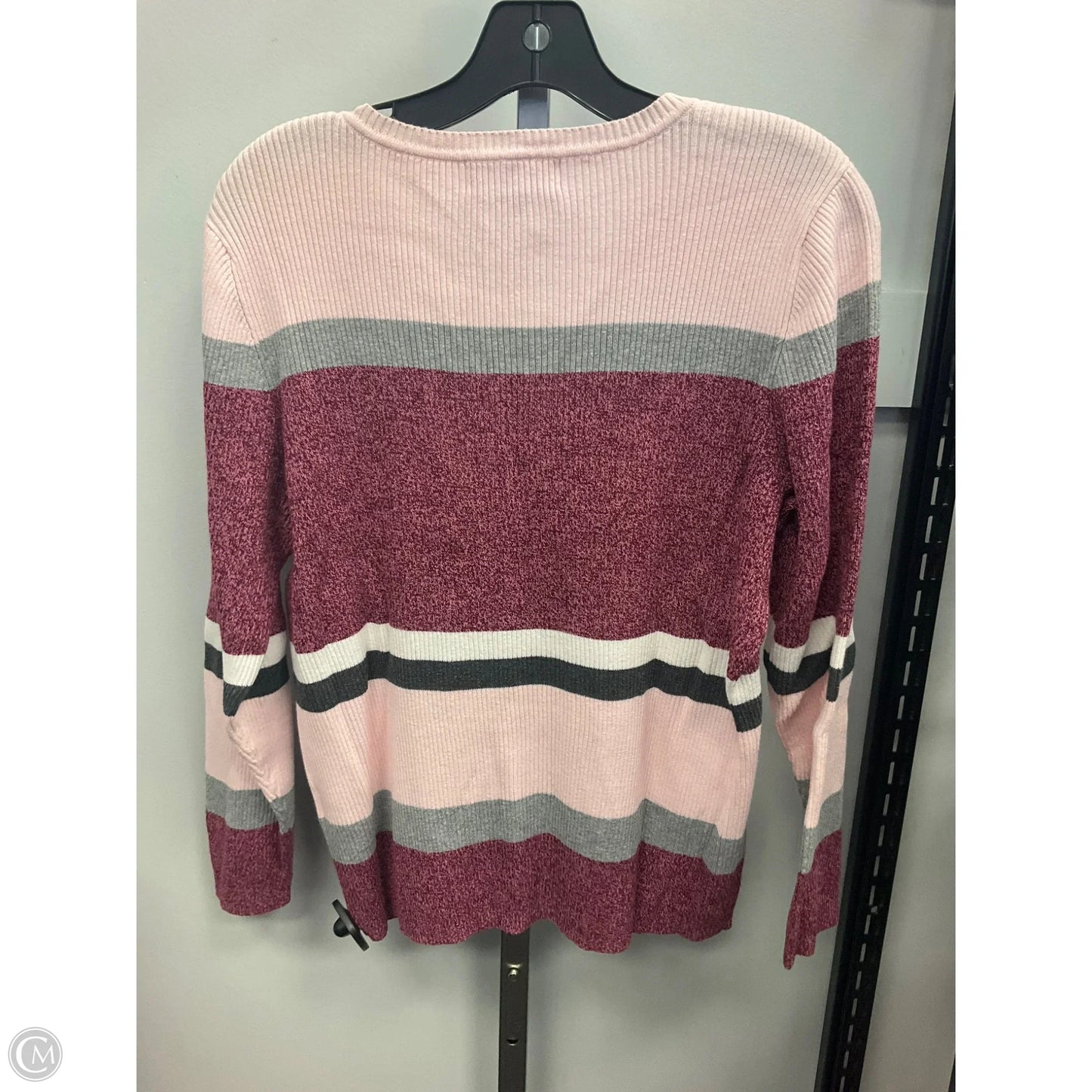 Sweater By Karen Scott In Striped Pattern, Size: L