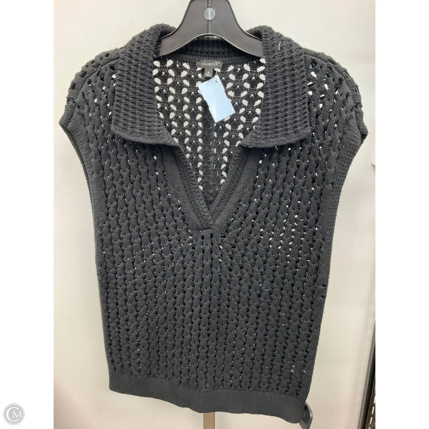 Vest Sweater By Talbots In Black, Size: M