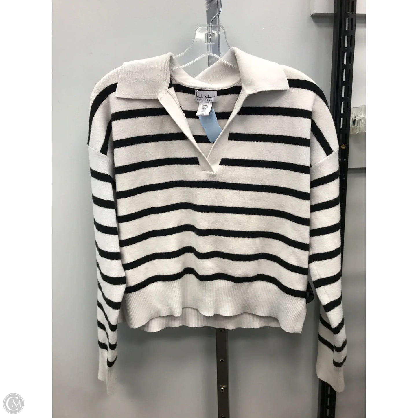 Sweater By Nicole Miller In Striped Pattern, Size: M