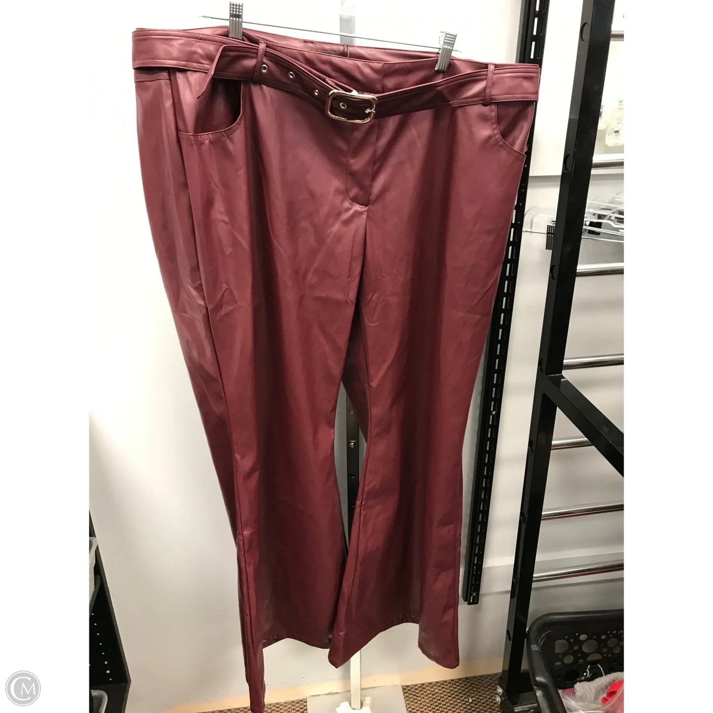 Pants Wide Leg By Fashion Nova In Maroon, Size: 3x