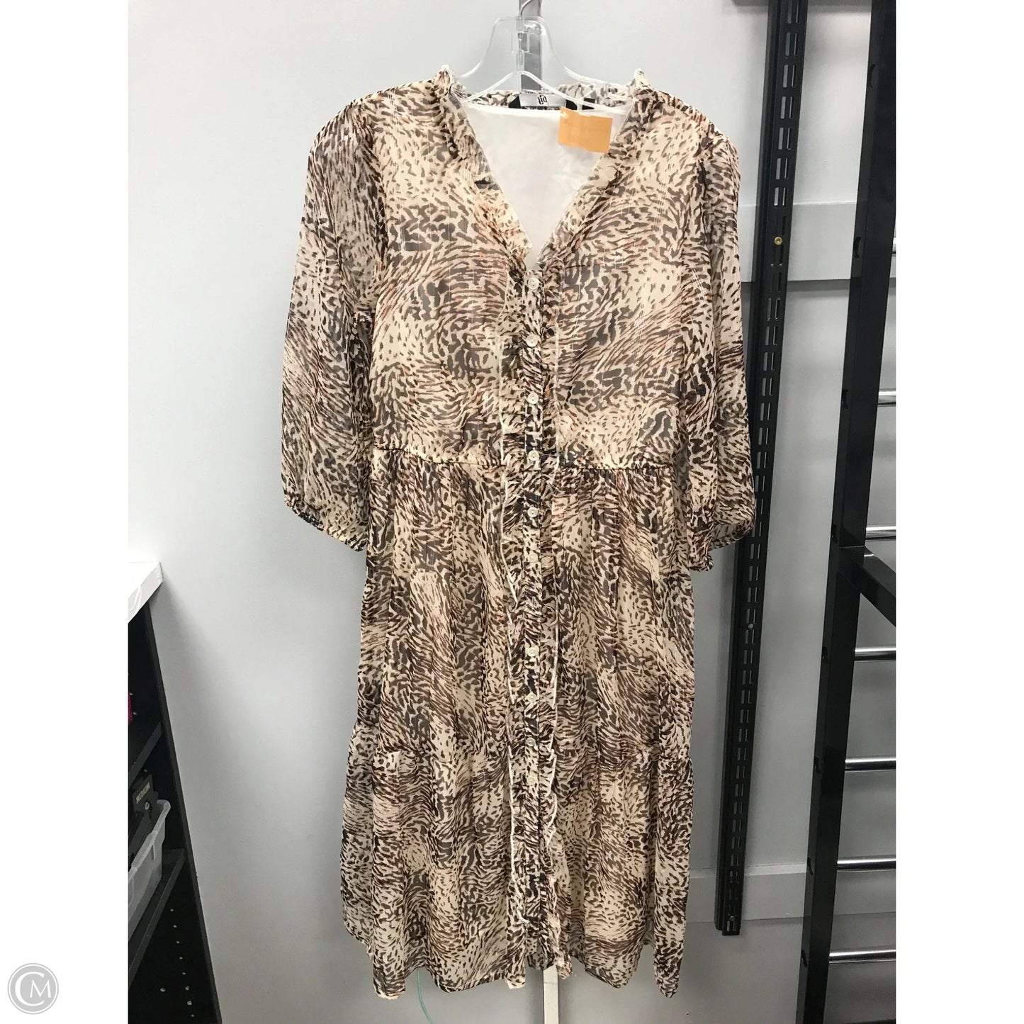 Dress Casual Midi By Fig In Animal Print, Size: M