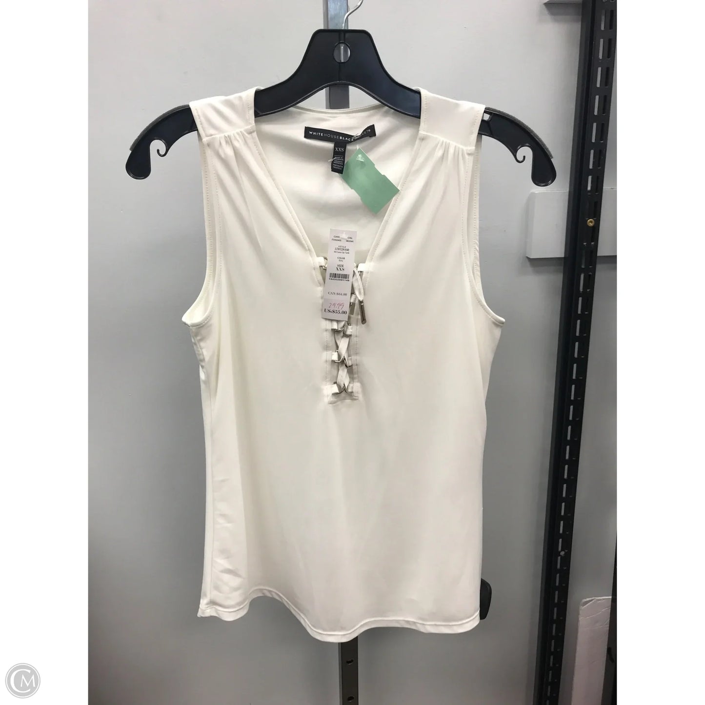 Top Sleeveless By White House Black Market In White, Size: Xxs