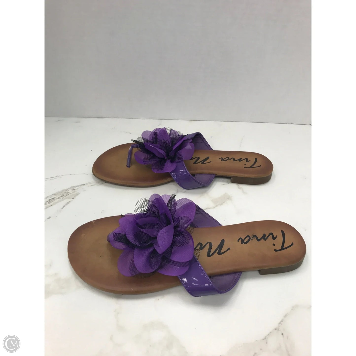 Sandals Flats By Cmc In Purple, Size: 7