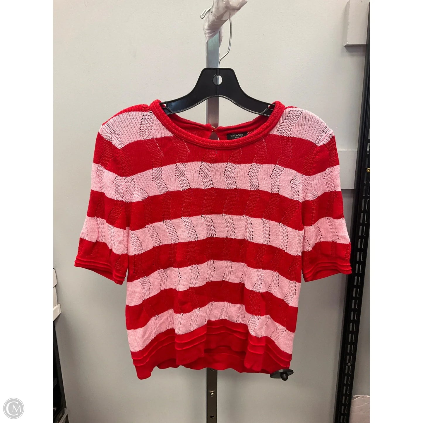 Top Short Sleeve By Talbots In Pink & Red, Size: Lp