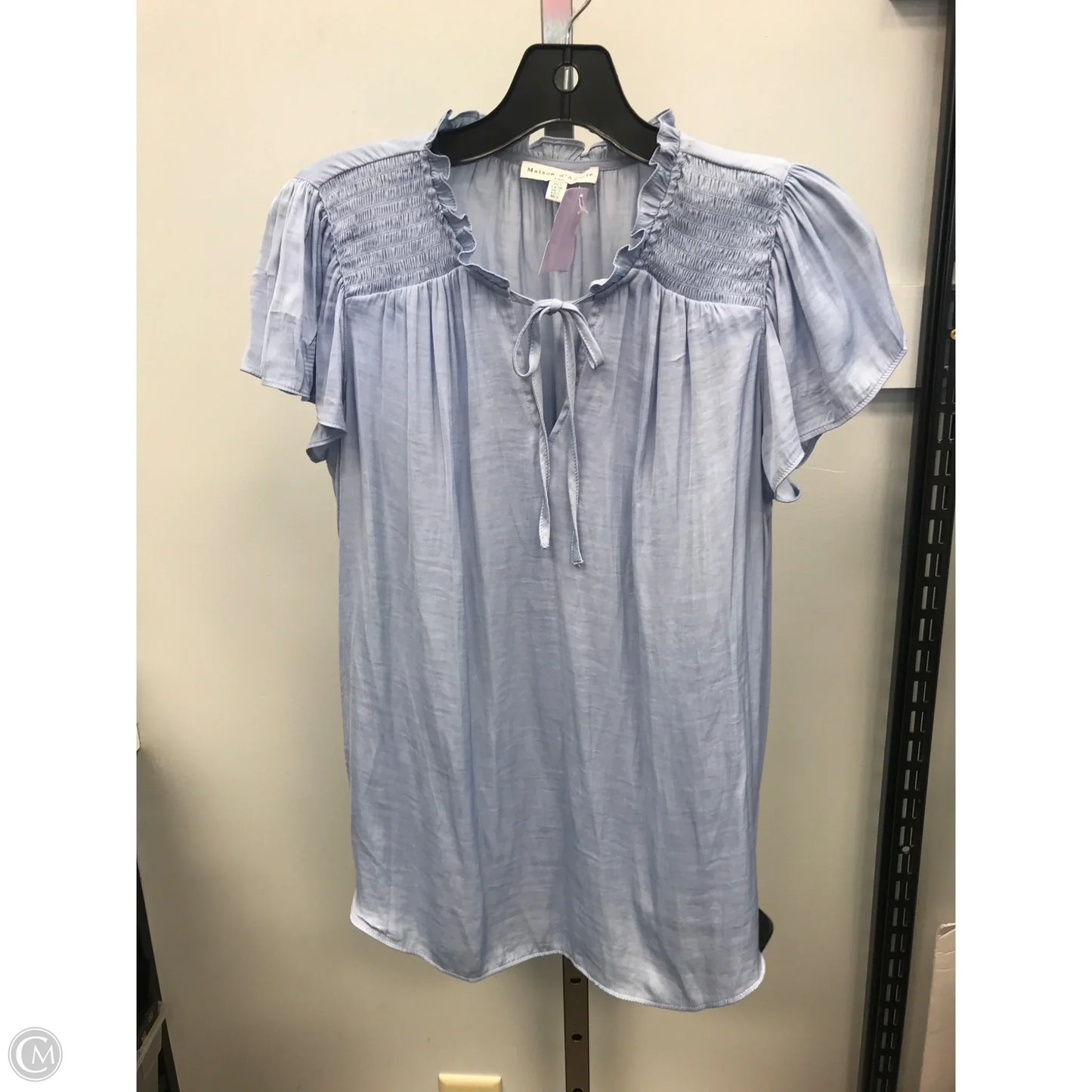 Top Short Sleeve By Maison Damelie In Blue, Size: S