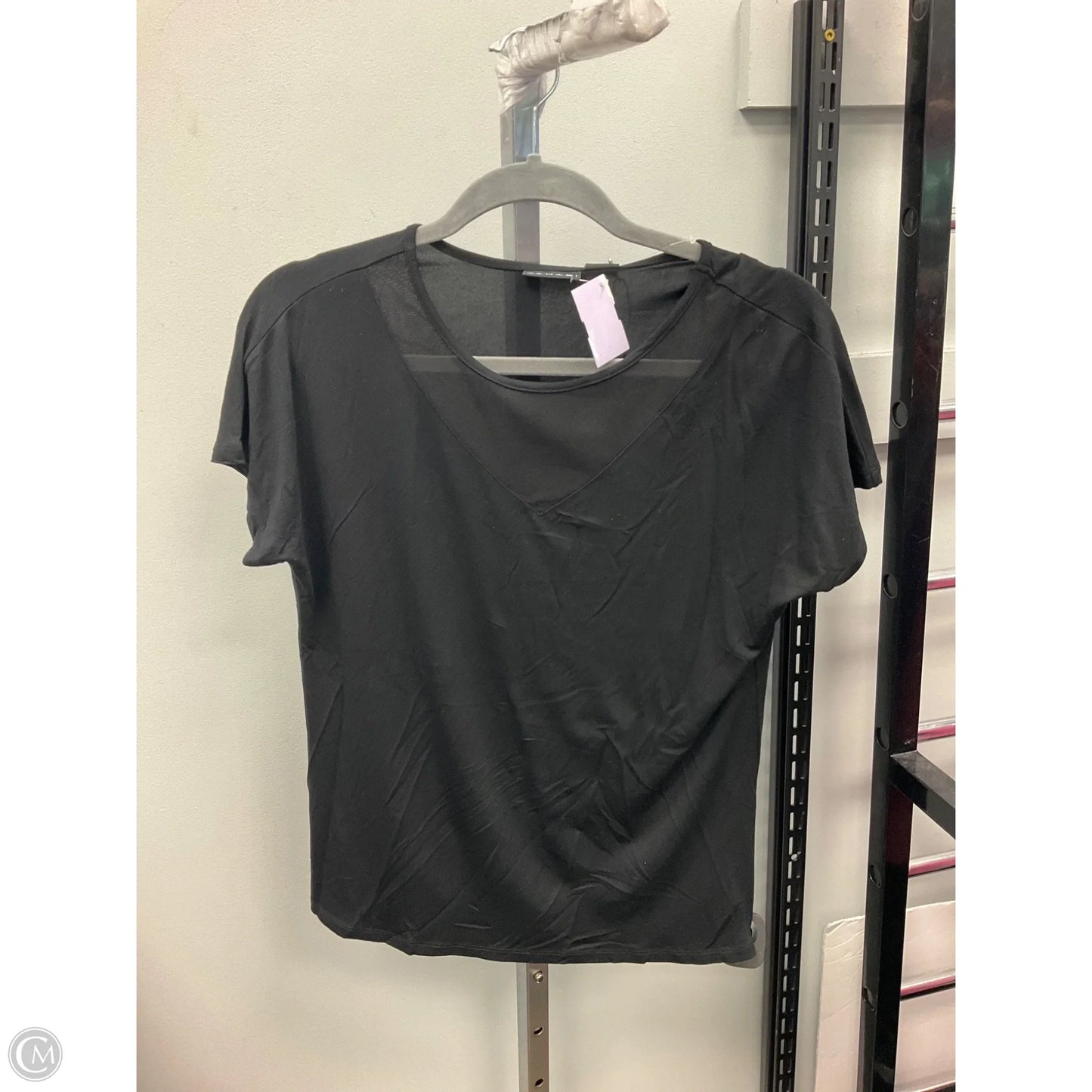 Top Short Sleeve By Tahari In Black, Size: S