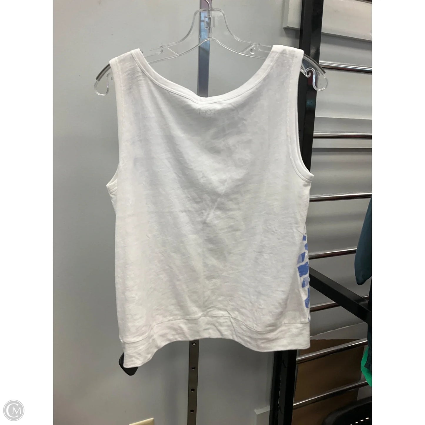 Top Sleeveless By Loft In White, Size: L