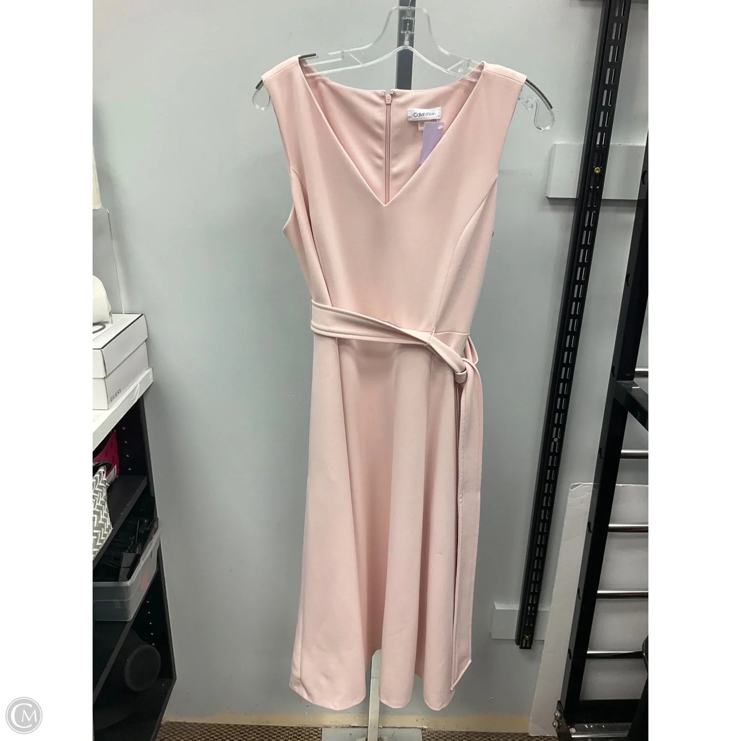 Dress Casual Midi By Calvin Klein In Pink, Size: 10