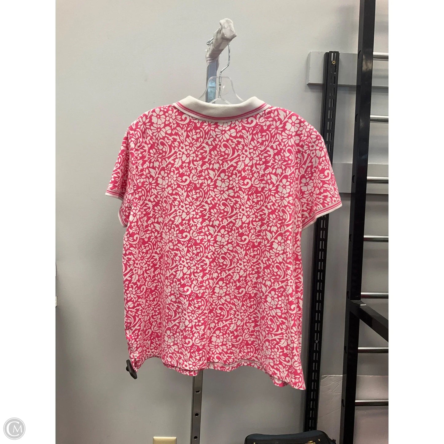 Top Short Sleeve By Lands End In Pink, Size: L