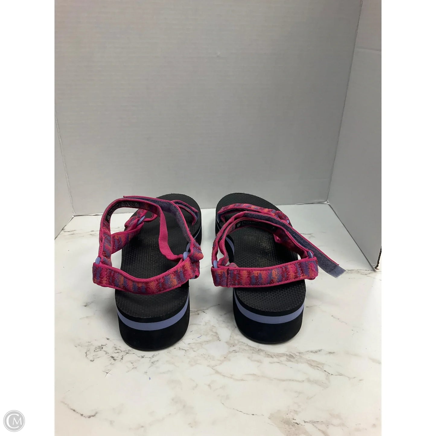 Sandals Heels Platform By Teva In Pink, Size: 12