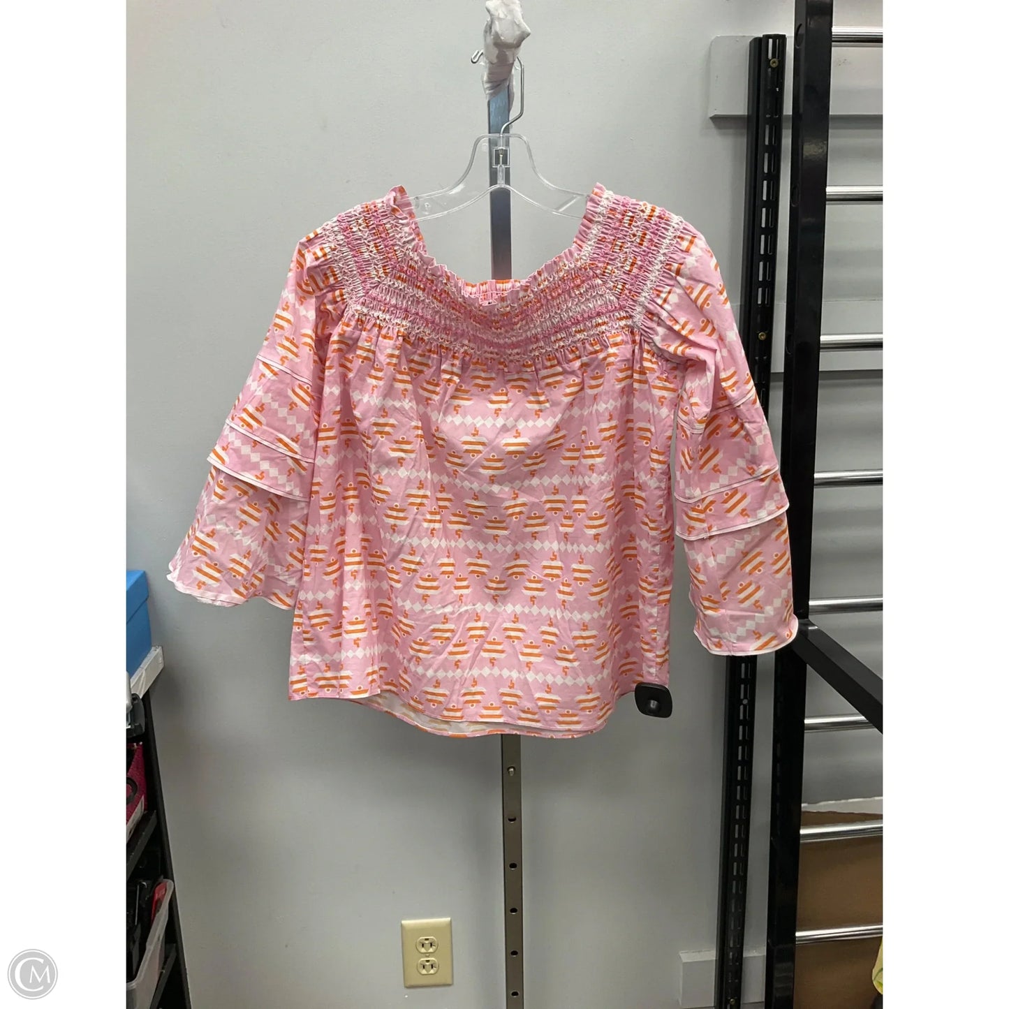 Top Short Sleeve By CK Bradley In Pink, Size: M