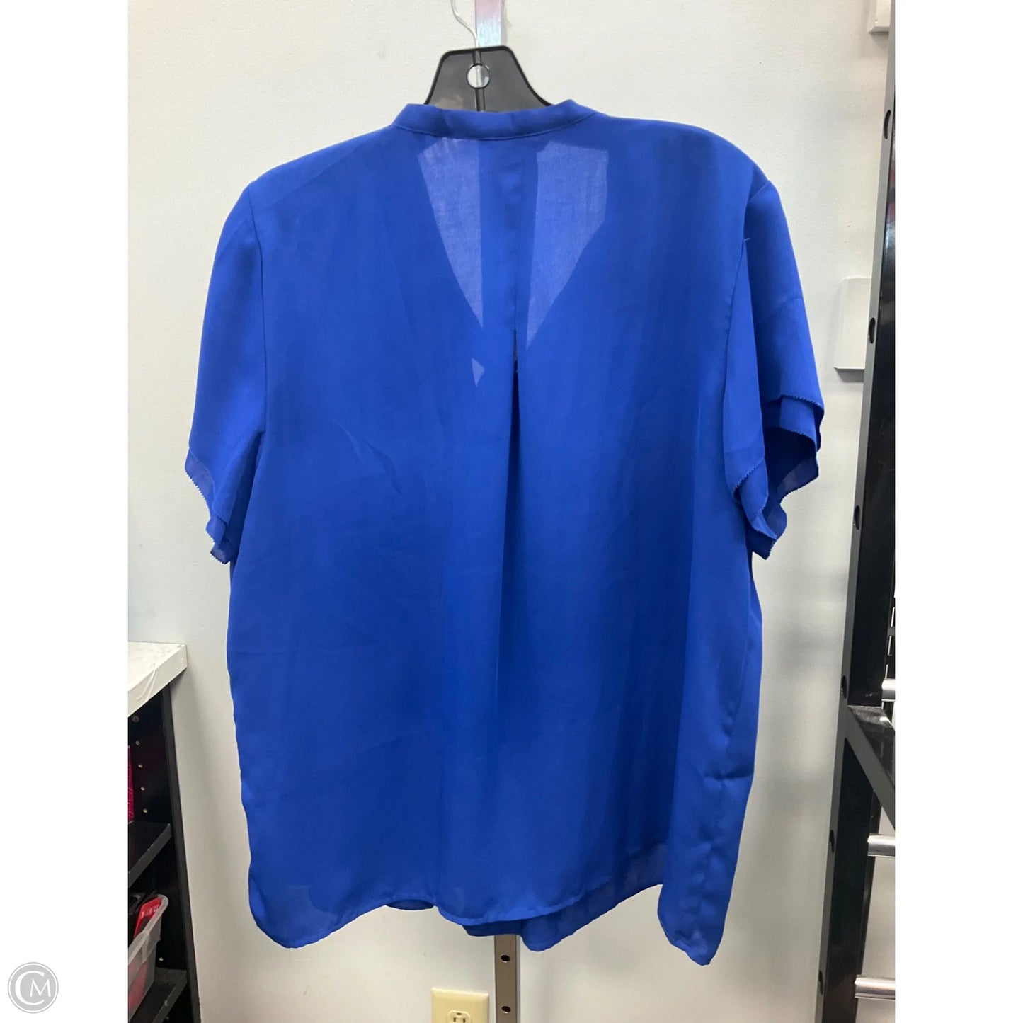 Top Short Sleeve By Lands End In Blue, Size: 16