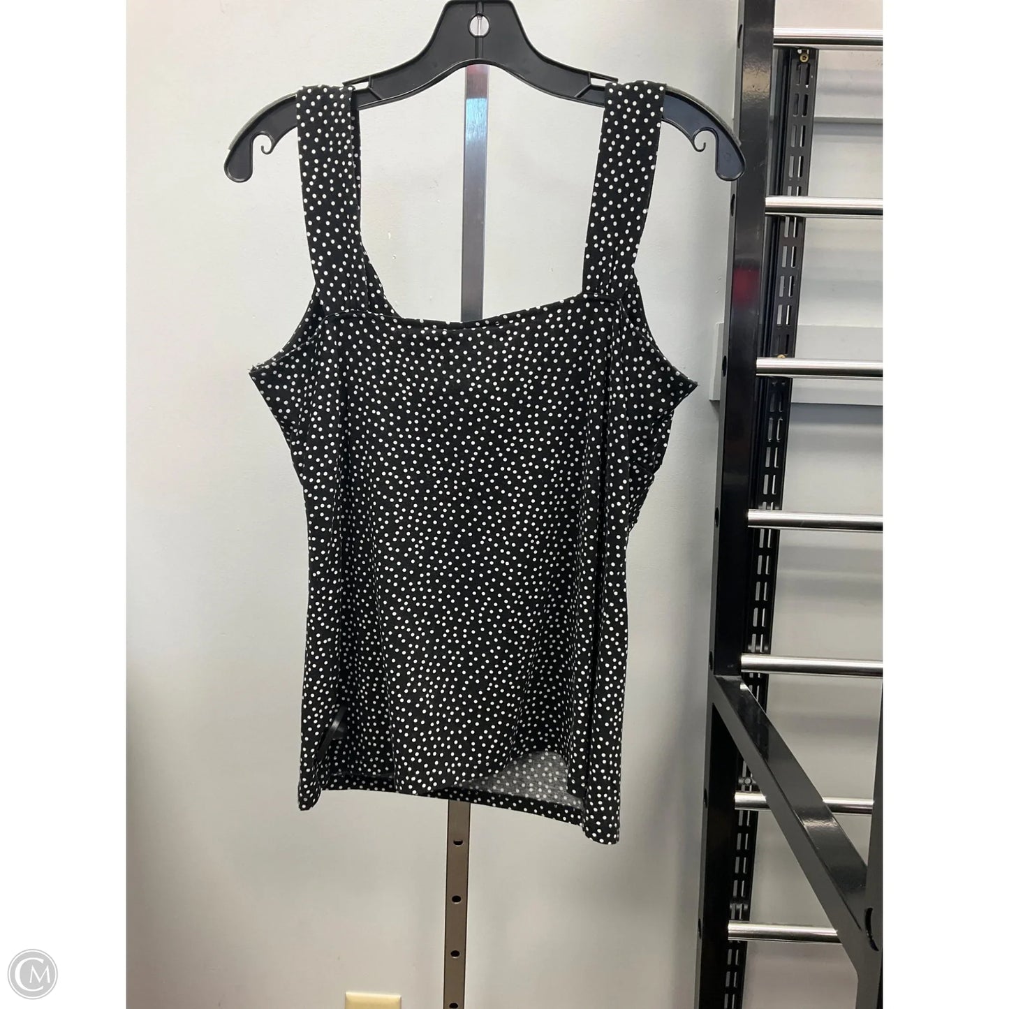 Top Sleeveless By Ann Taylor In Polkadot Pattern, Size: L