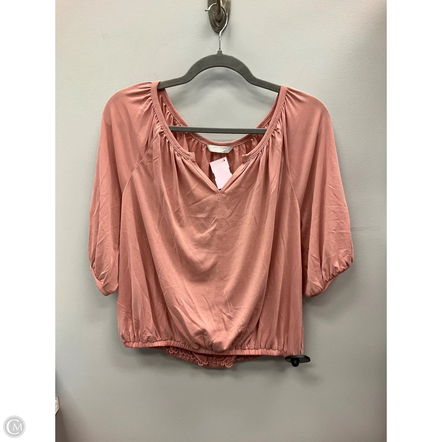 Top Short Sleeve By Lucky Brand In Pink, Size: S