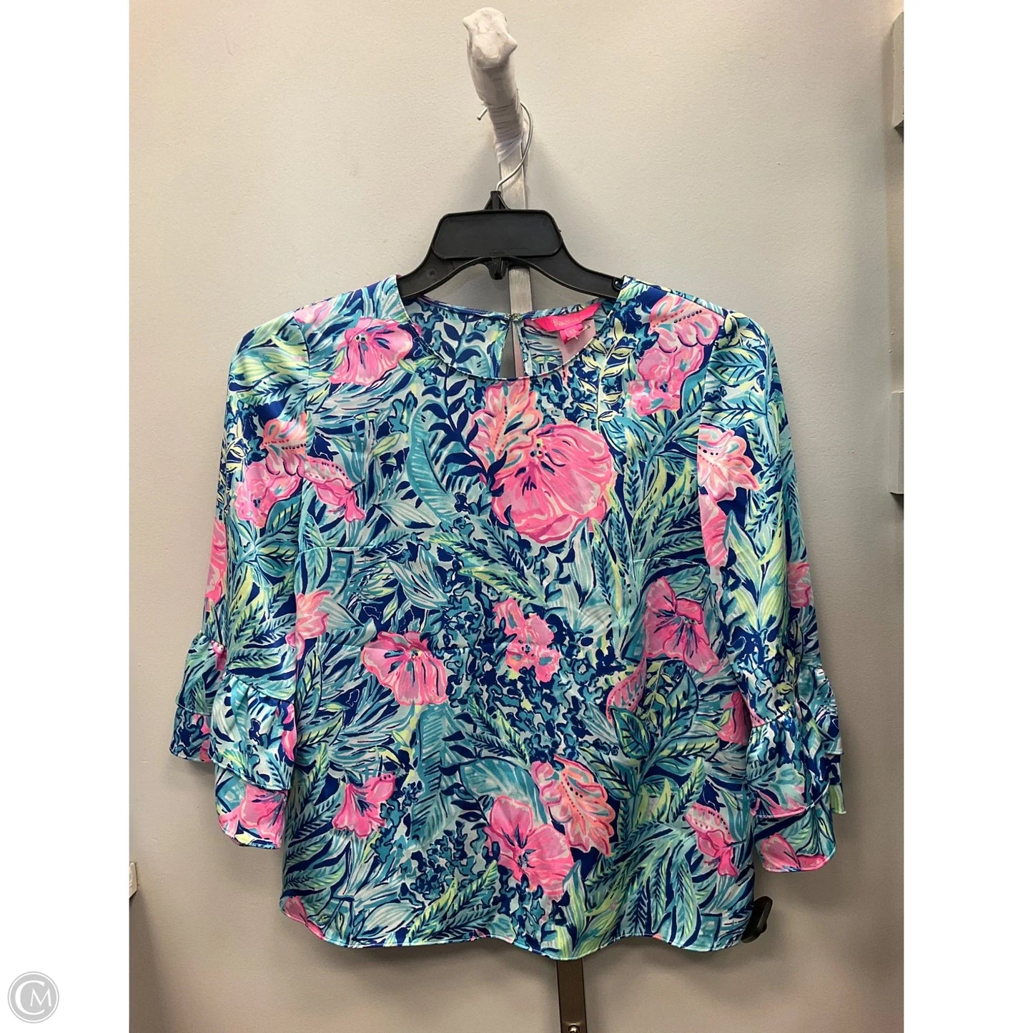 Top Long Sleeve Designer By Lilly Pulitzer In Floral Print, Size: Xs
