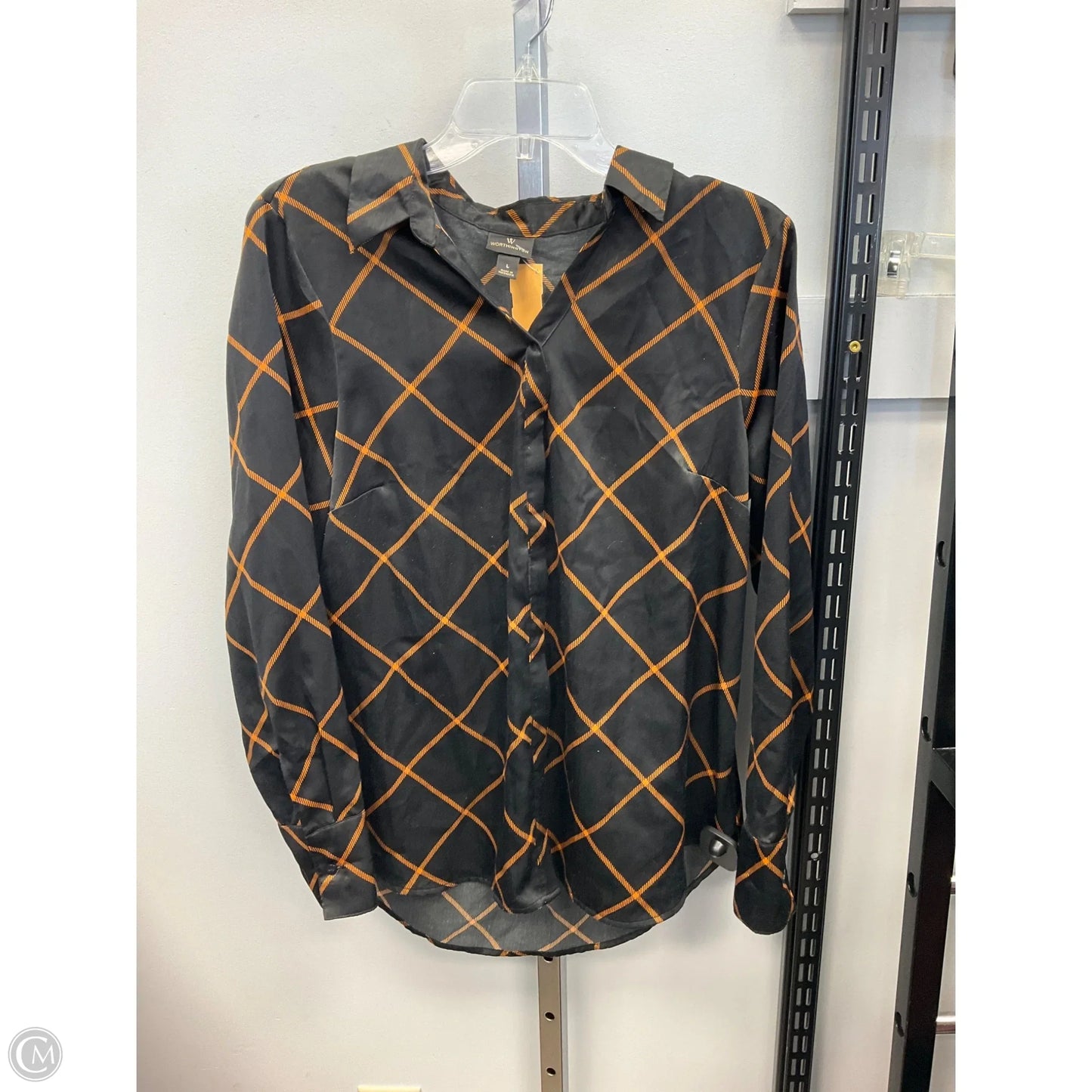Top Long Sleeve By Worthington In Black, Size: L