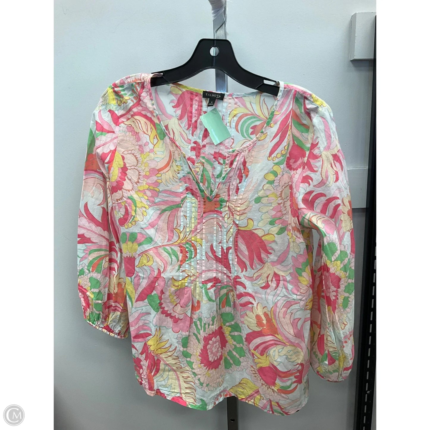 Top Long Sleeve By Talbots In Paisley Print, Size: S