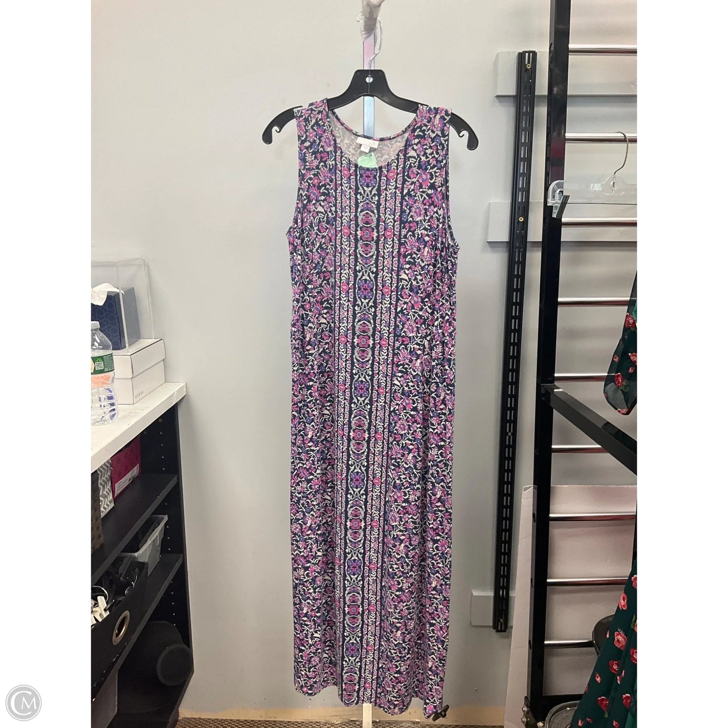 Dress Casual Midi By J. Jill In Pink & Purple, Size: S