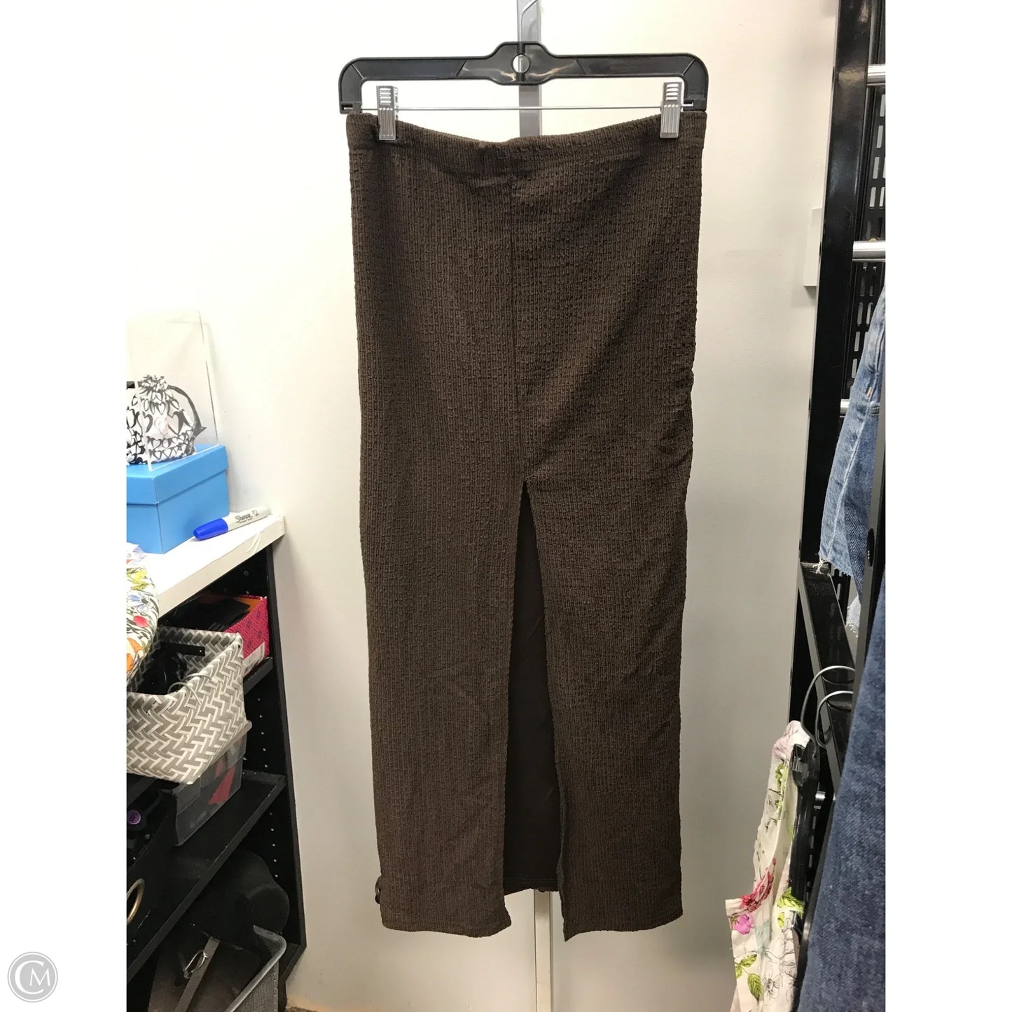 Skirt Midi By Clothes Mentor In Brown, Size: M
