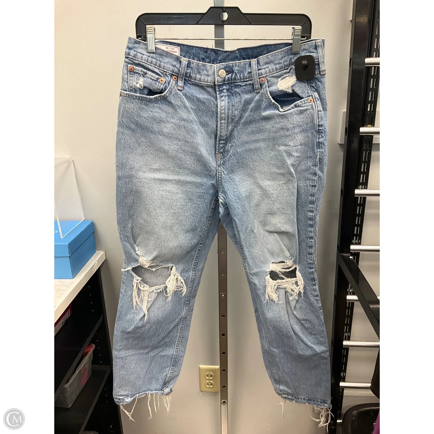Jeans Straight By Gap In Blue, Size: 14