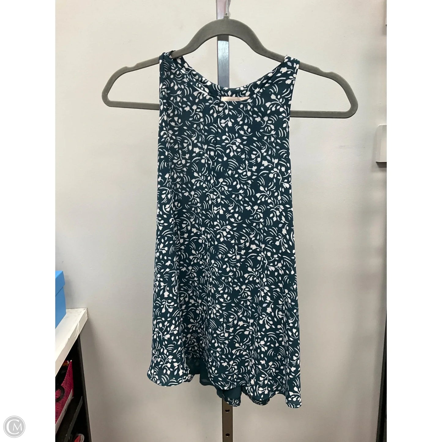Top Sleeveless By Loft In Teal, Size: S