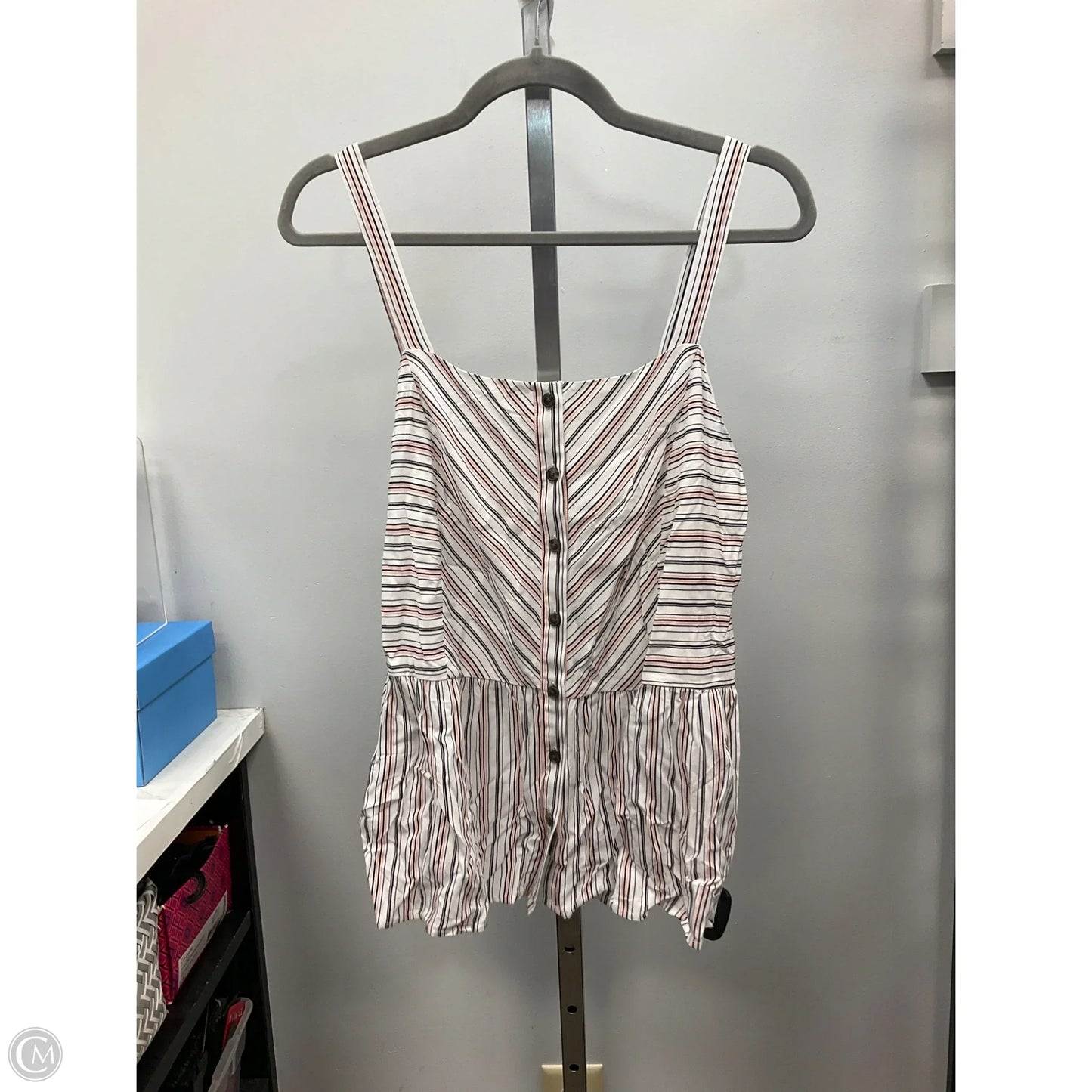 Top Sleeveless By Loft In Striped Pattern, Size: S