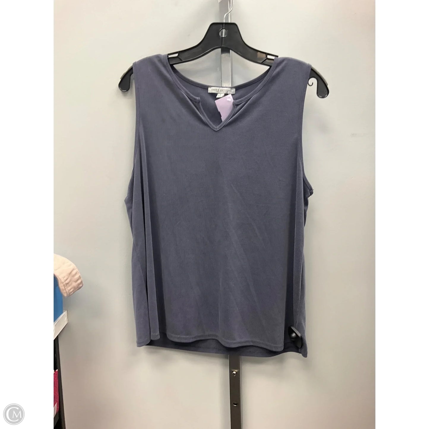 Top Sleeveless By Green Envelope In Grey, Size: L