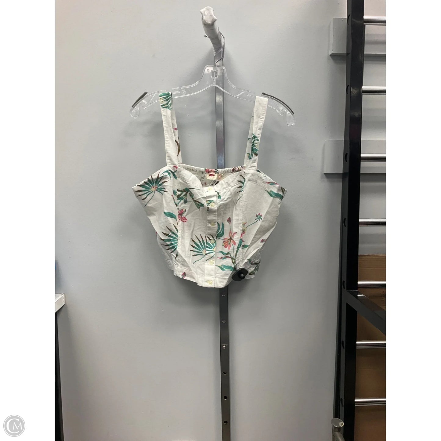 Top Sleeveless By Levis In White, Size: L