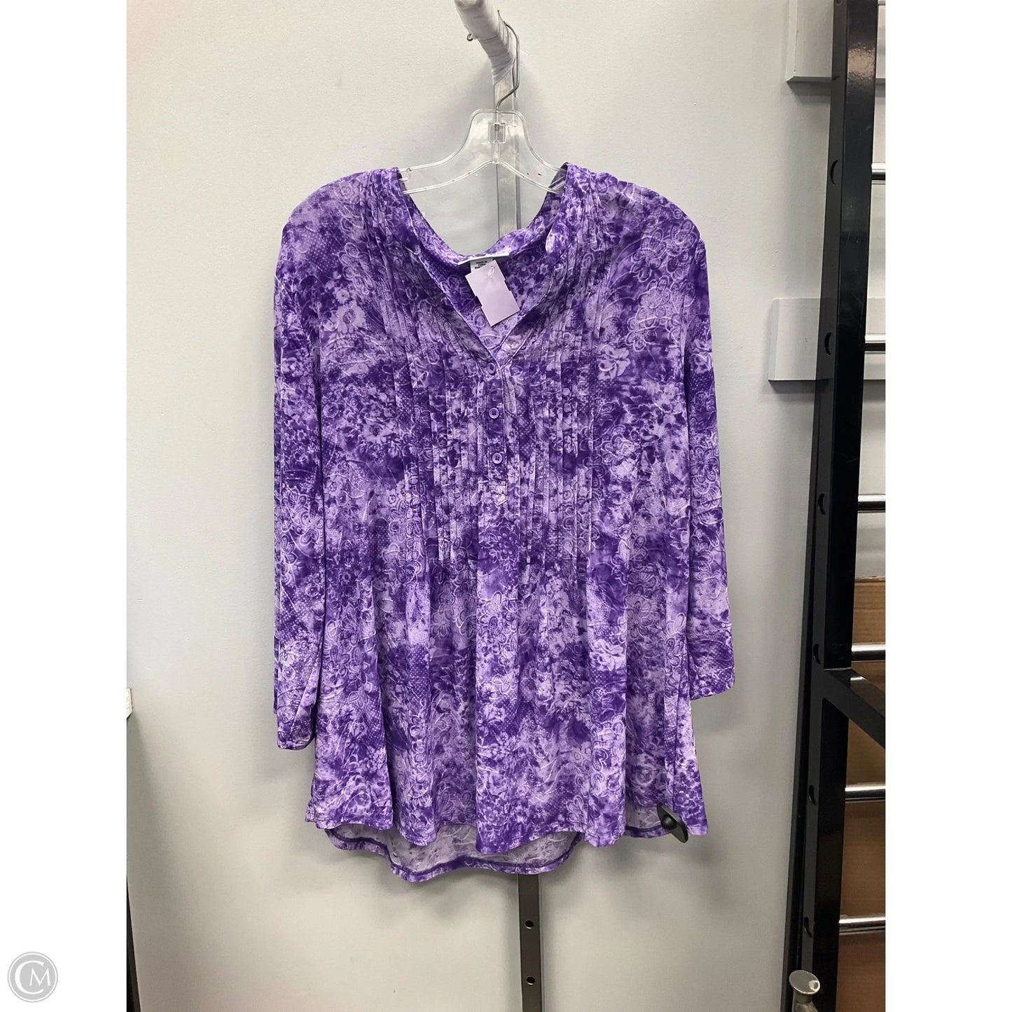 Top Long Sleeve By Clothes Mentor In Purple, Size: Xl