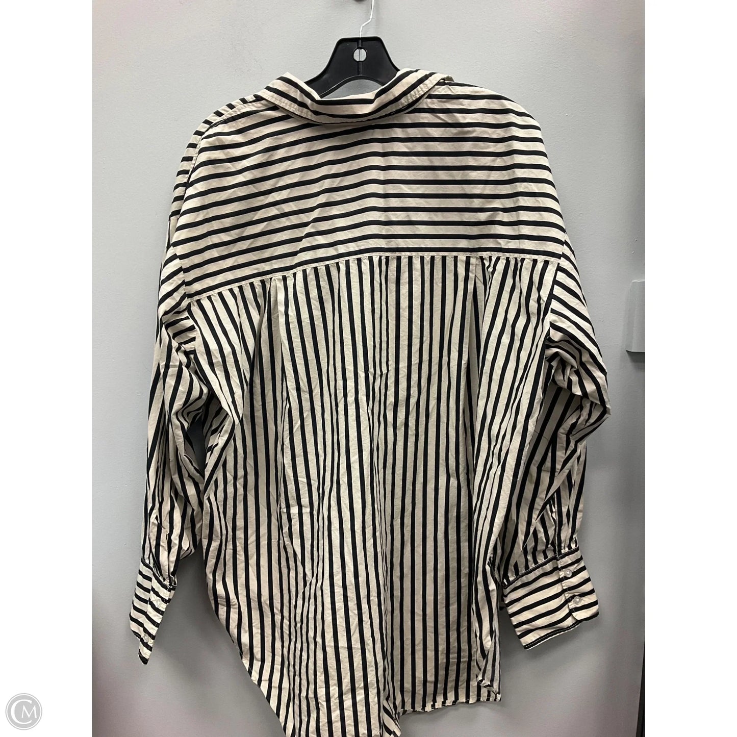 Top Long Sleeve By H&m In Striped Pattern, Size: L