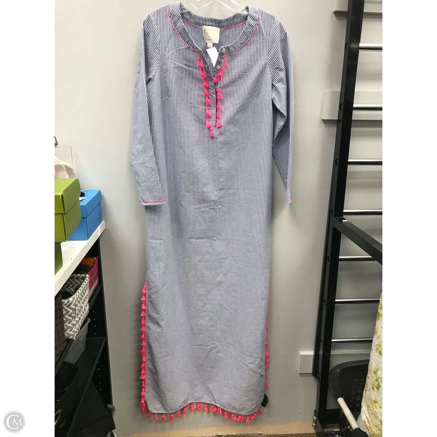 Dress Casual Midi By Sail To Sable In Striped Pattern, Size: S