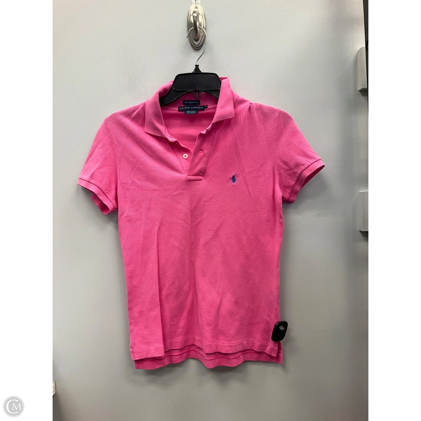 Top Short Sleeve By Ralph Lauren In Pink, Size: M