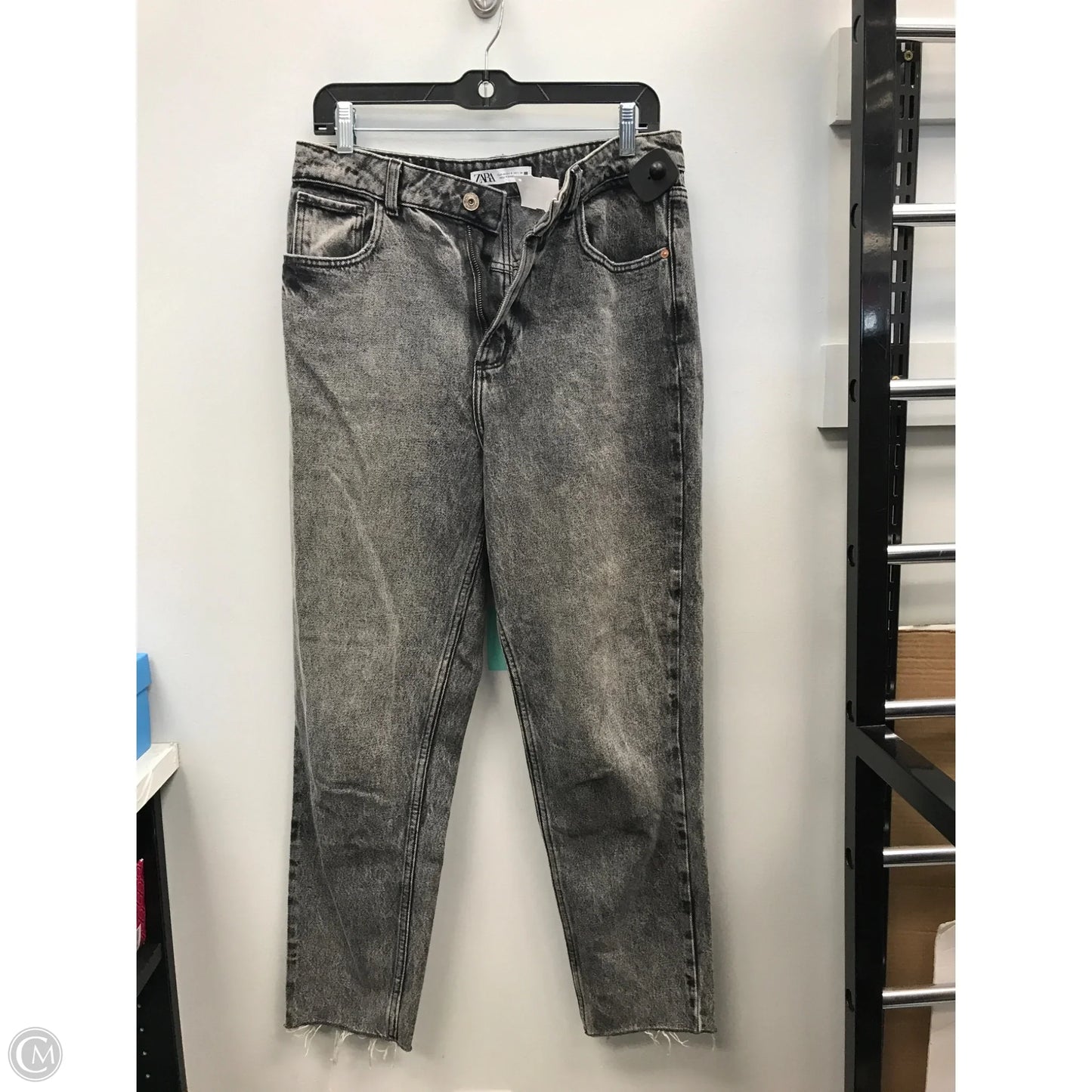Jeans Boyfriend By Zara In Grey, Size: 8