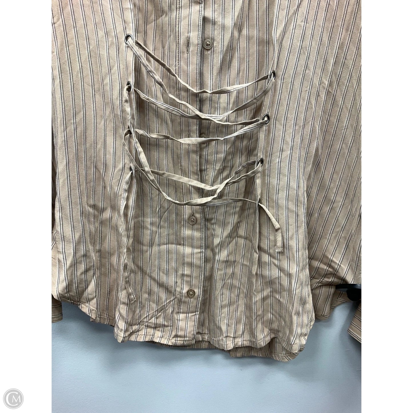 Top Long Sleeve By Express In Striped Pattern, Size: Xs