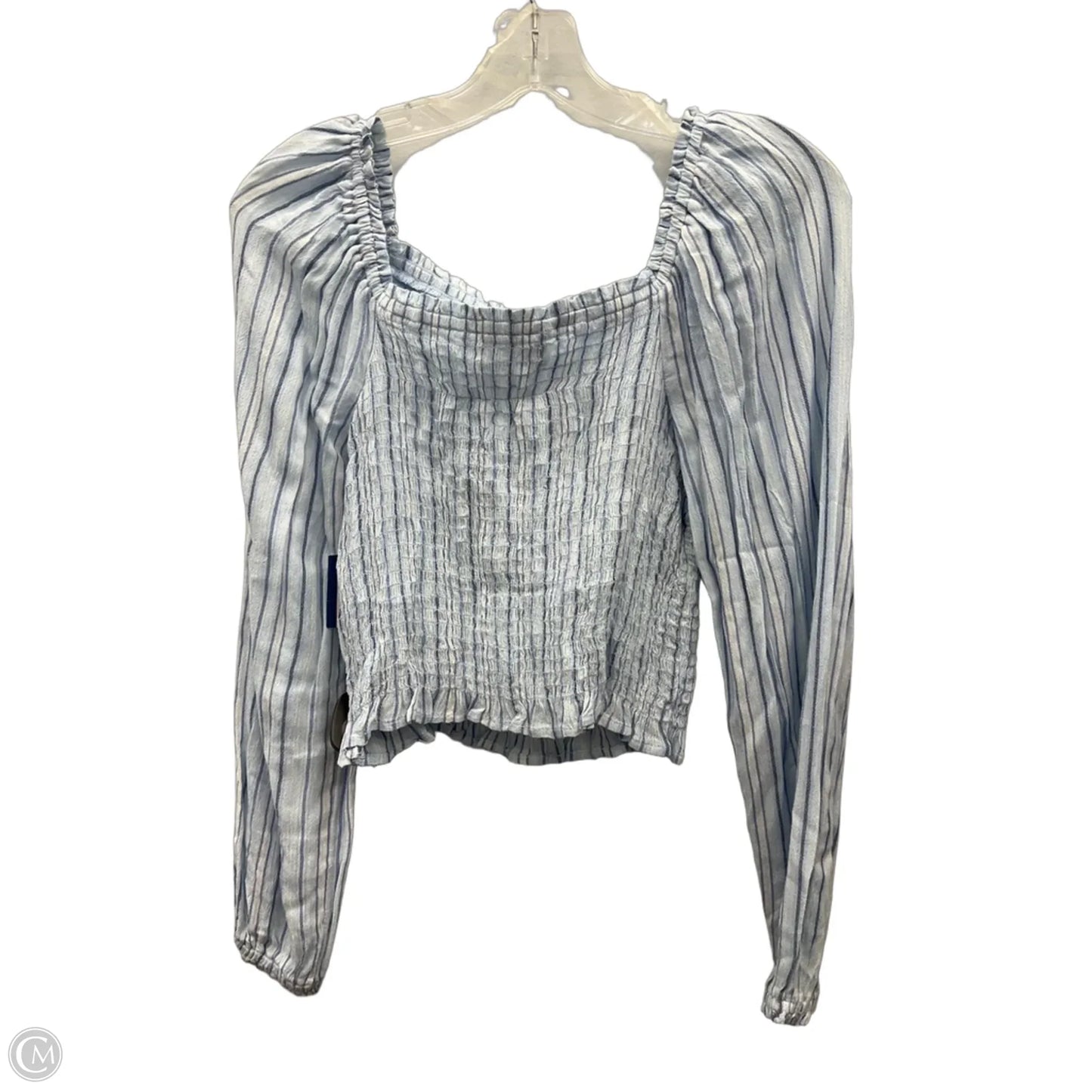Top Long Sleeve By Arizona In Striped Pattern, Size: M