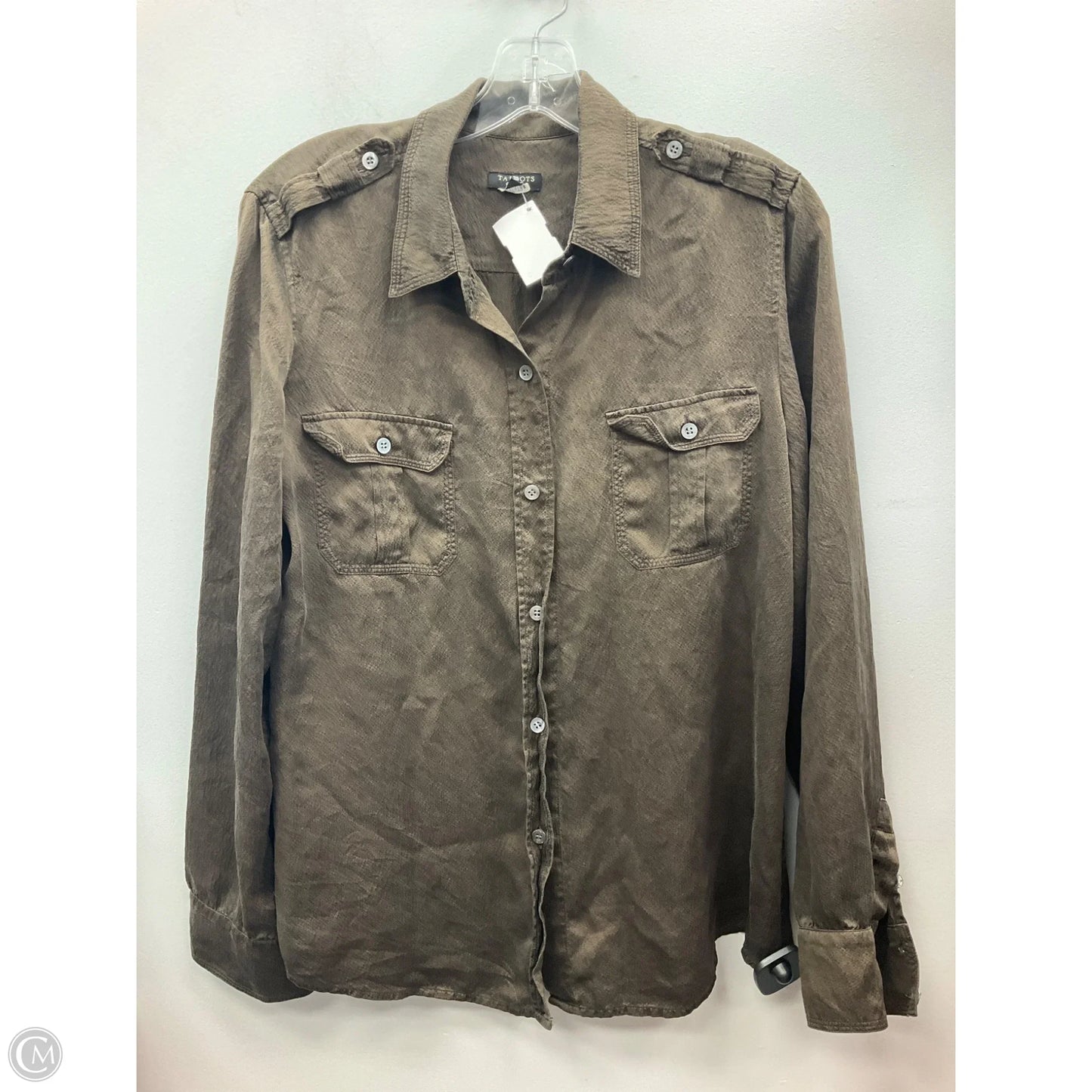 Top Long Sleeve By Talbots In Brown, Size: 14