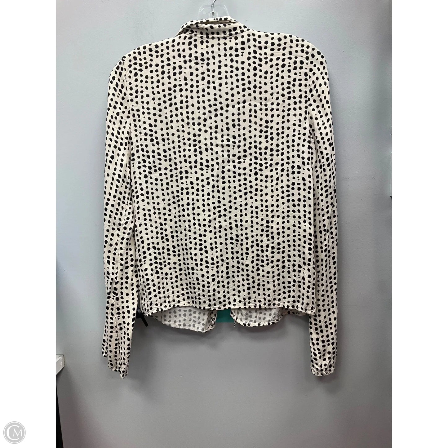 Top Long Sleeve By Pull&bear In Polkadot Pattern, Size: M