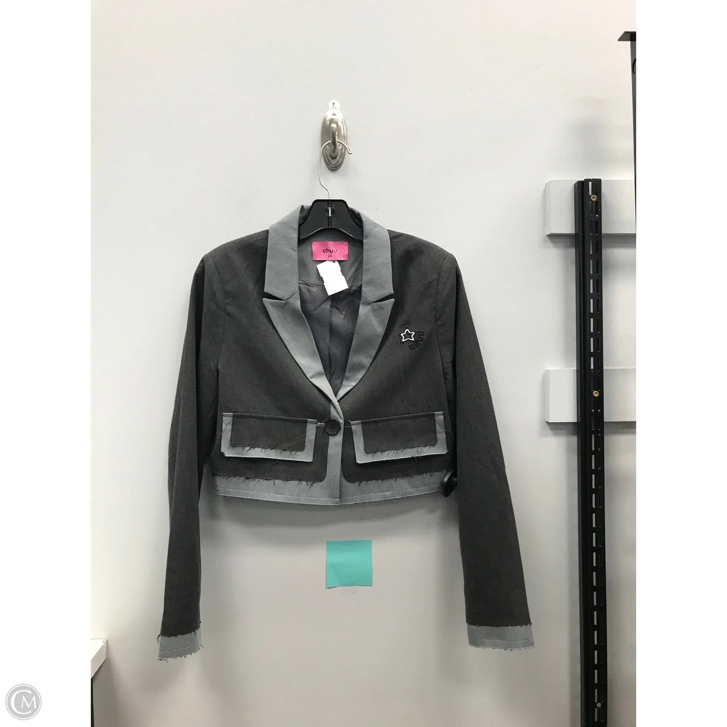 Blazer By Clothes Mentor In Grey, Size: Xs