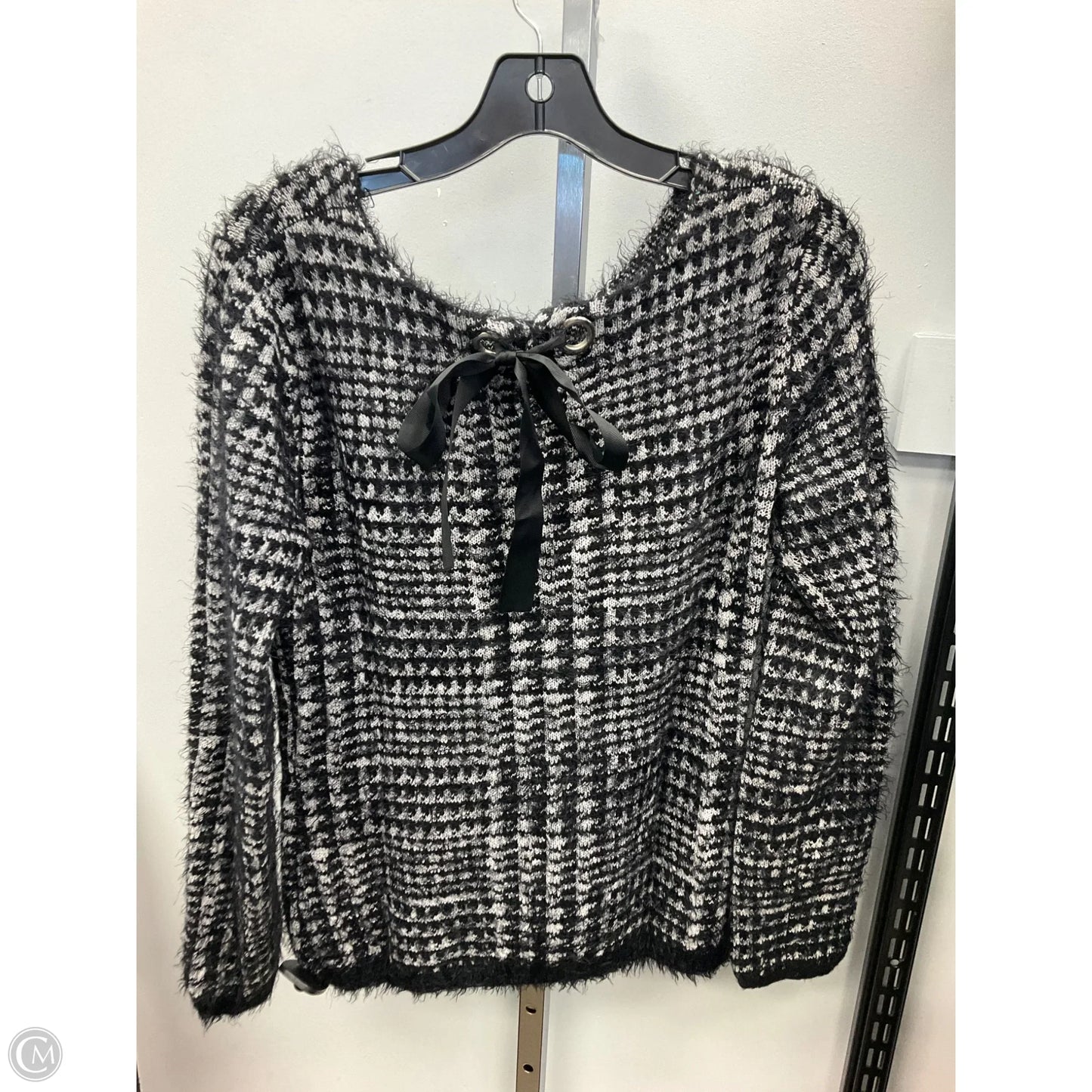 Sweater By Ana In Black & Grey, Size: M