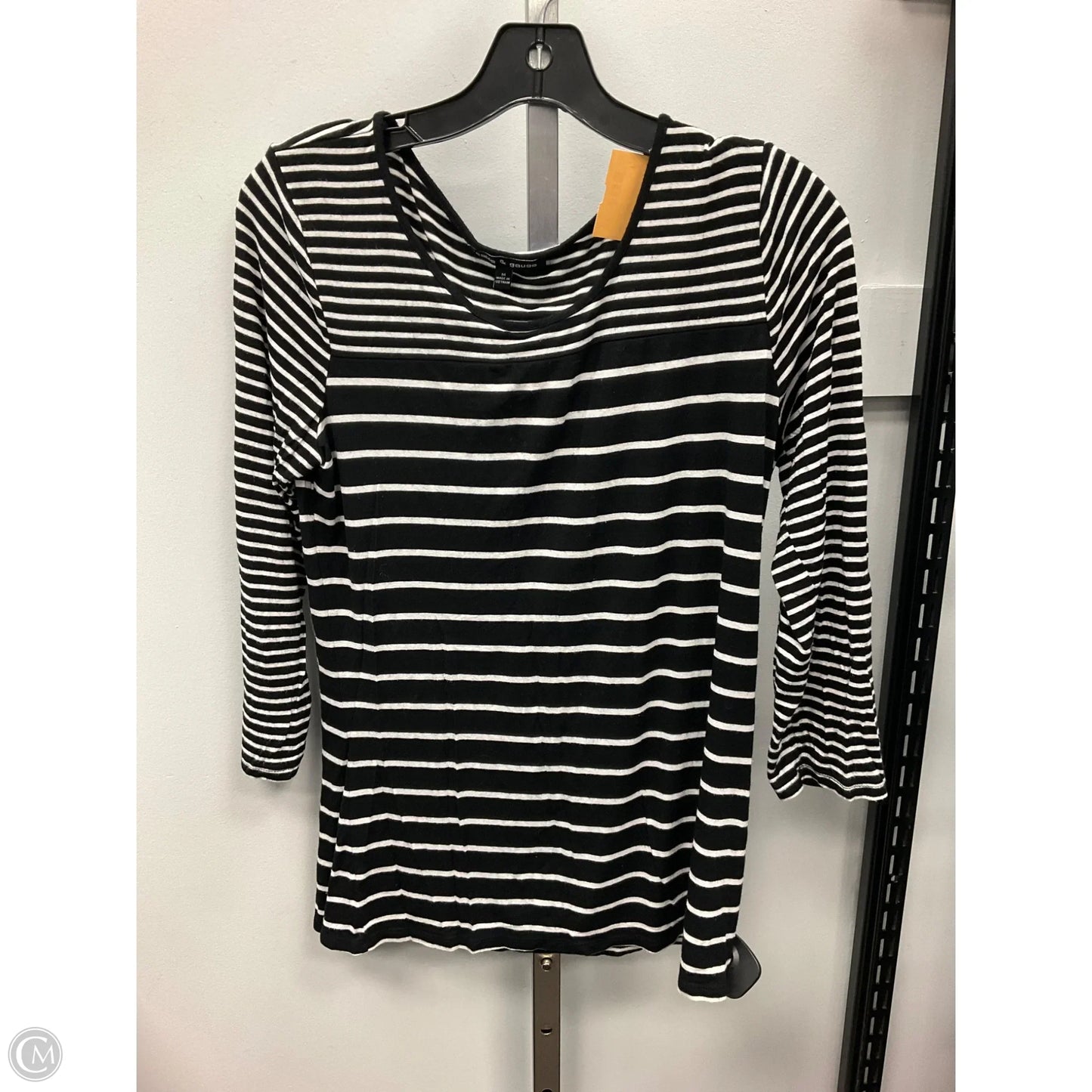 Top 3/4 Sleeve By Cable And Gauge In Striped Pattern, Size: M