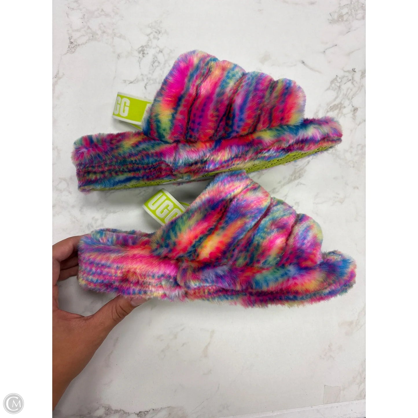 Slippers Designer By Ugg In Multi-colored, Size: 8