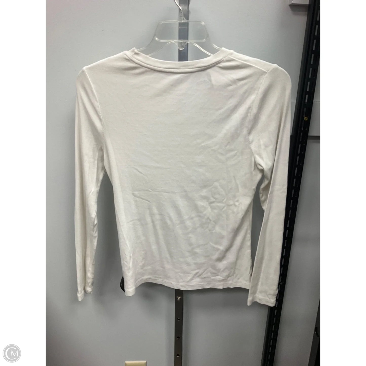 Top Long Sleeve Basic By A New Day In Cream, Size: M