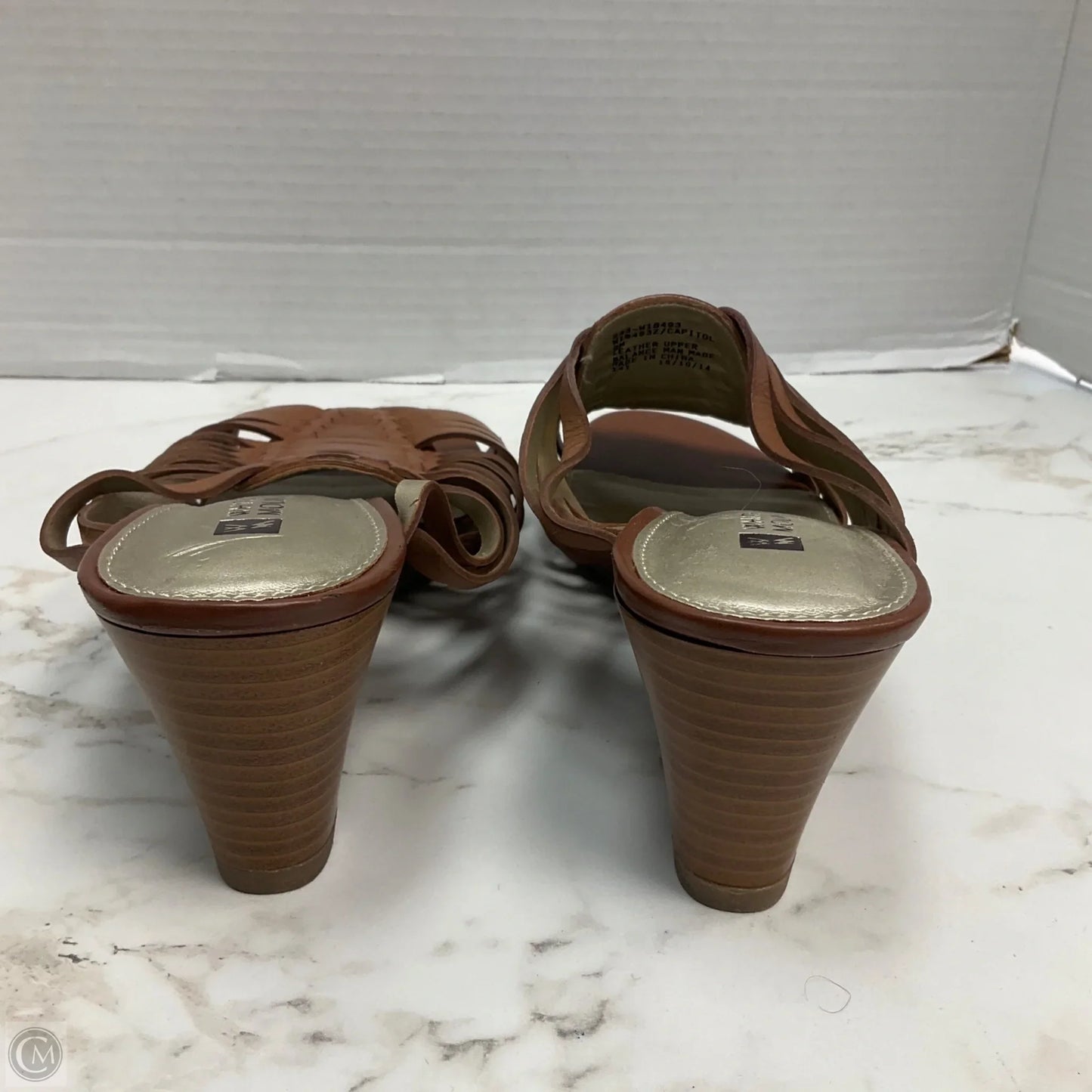 Sandals Heels Wedge By White Mountain In Brown, Size: 9