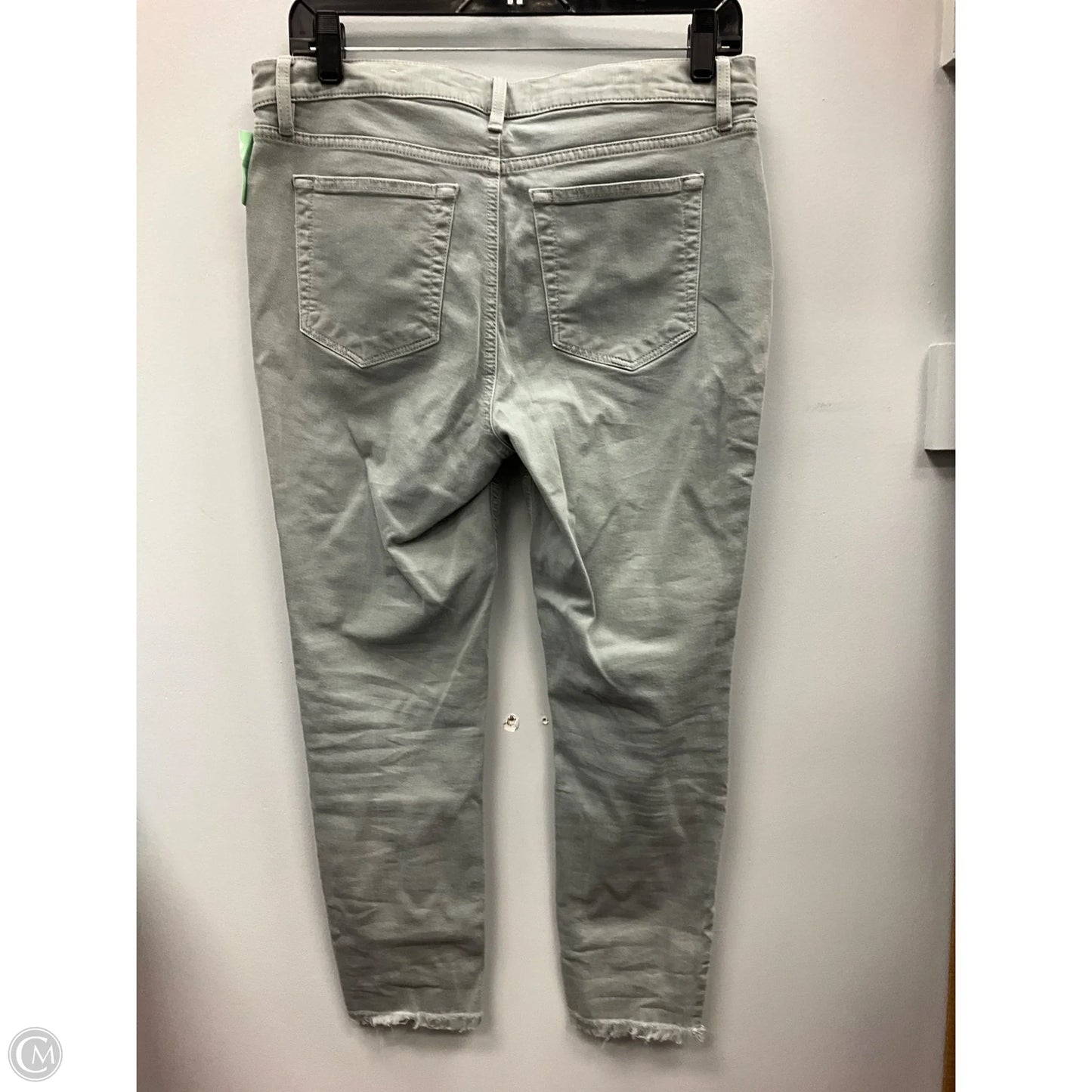 Jeans Cropped By Loft In Green Denim, Size: 10