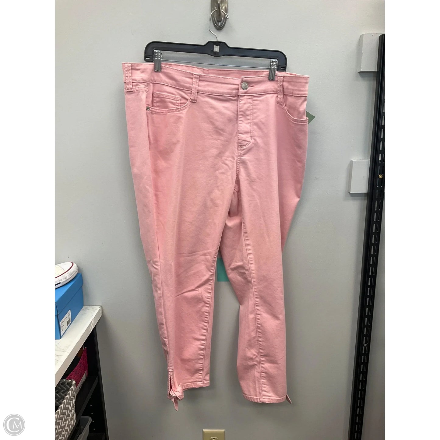 Jeans Skinny By St Johns Bay In Pink Denim, Size: 18