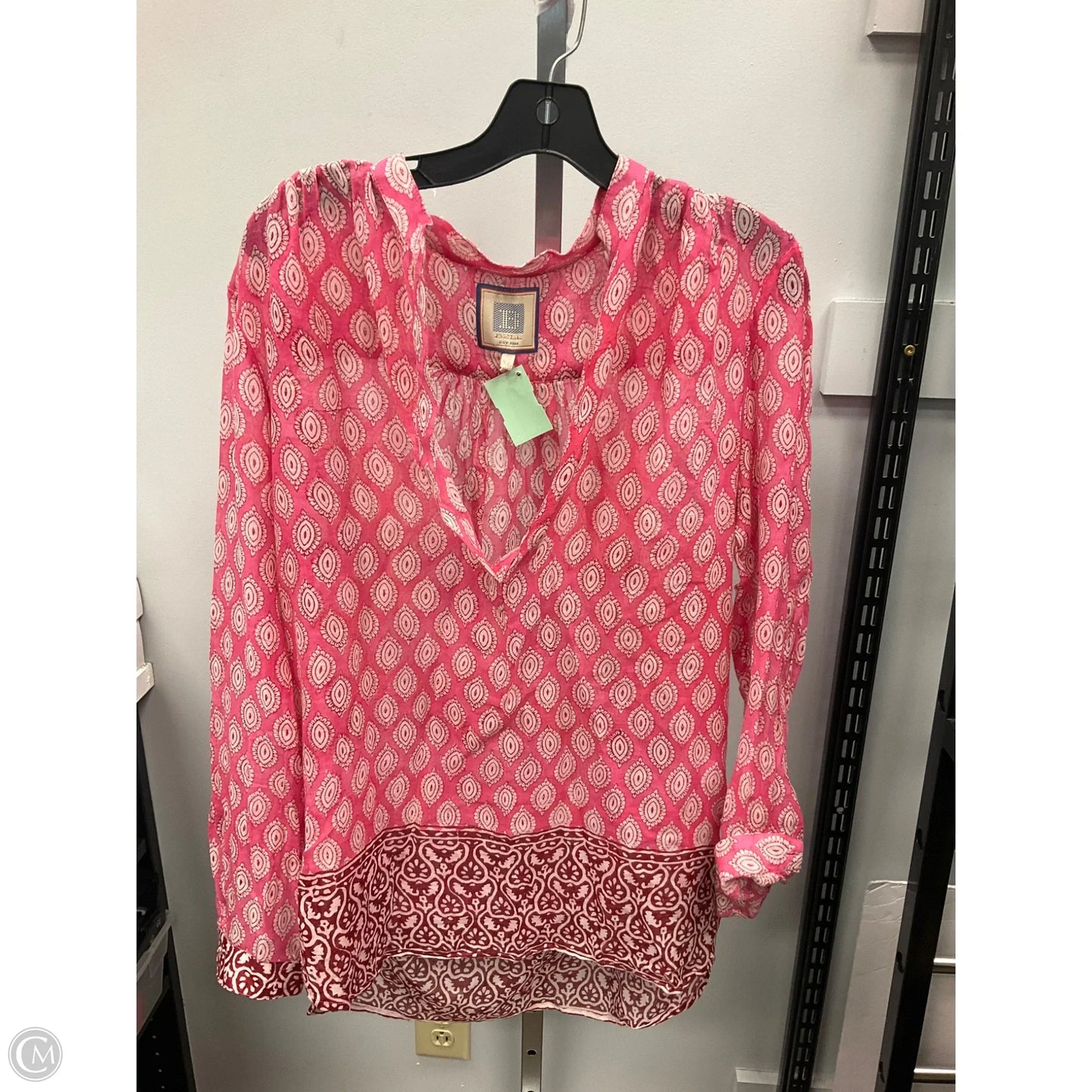 Top Long Sleeve By Cmc In Pink, Size: Xl